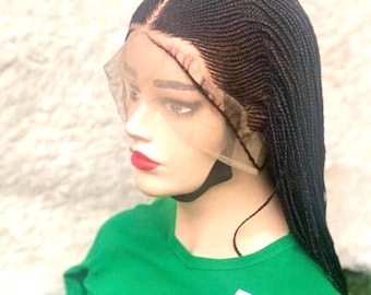 Micro cornrow frontal box braids  wig