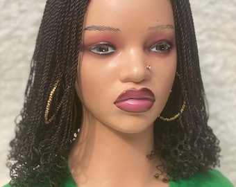 Peluca Belle Senegalese twist peluca color 4 lista para enviar