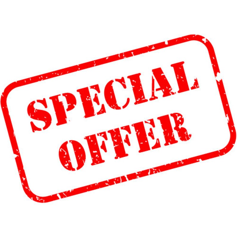 May include: Red rubber stamp with the text "SPECIAL OFFER" in a white rectangle.