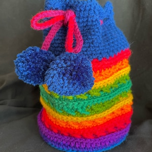 Hand-made Crochet Drawstring Bag