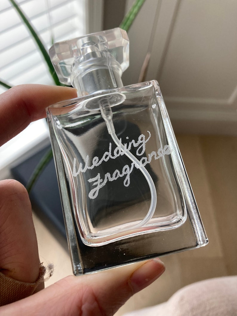 Wedding Hand Engraved Perfume Bottle Etsy