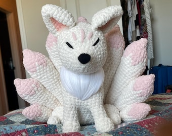 Custom Crochet Nine-Tailed Fox Plush