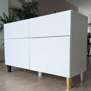 10cm Möbelfüße im geometrischen Design | Ersatzfüße für Sofa, Schrank, Kommode | IKEA Hack Kallax Besta Platsa  | Schrankfüße