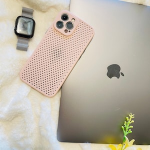 Pink Cooling Phone Case for iPhone 13 Pro Max / Heat Dissipation Case for iPhone 13 Pro Max / iPhone 13 Pro Max Beautiful Case