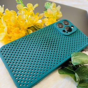 Green Cooling Phone Case for iPhone 13 Pro Max / Heat Dissipation Case for iPhone 13 Pro Max / iPhone 13 Pro Max Beautiful Case