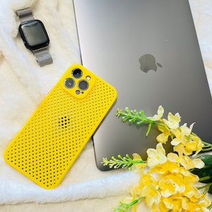 Yellow Cooling Case for iPhone 13 Pro and 13 Pro Max / Heat Dissipation Case for iPhone 13 Pro Max / iPhone 13 Pro Max Beautiful Case