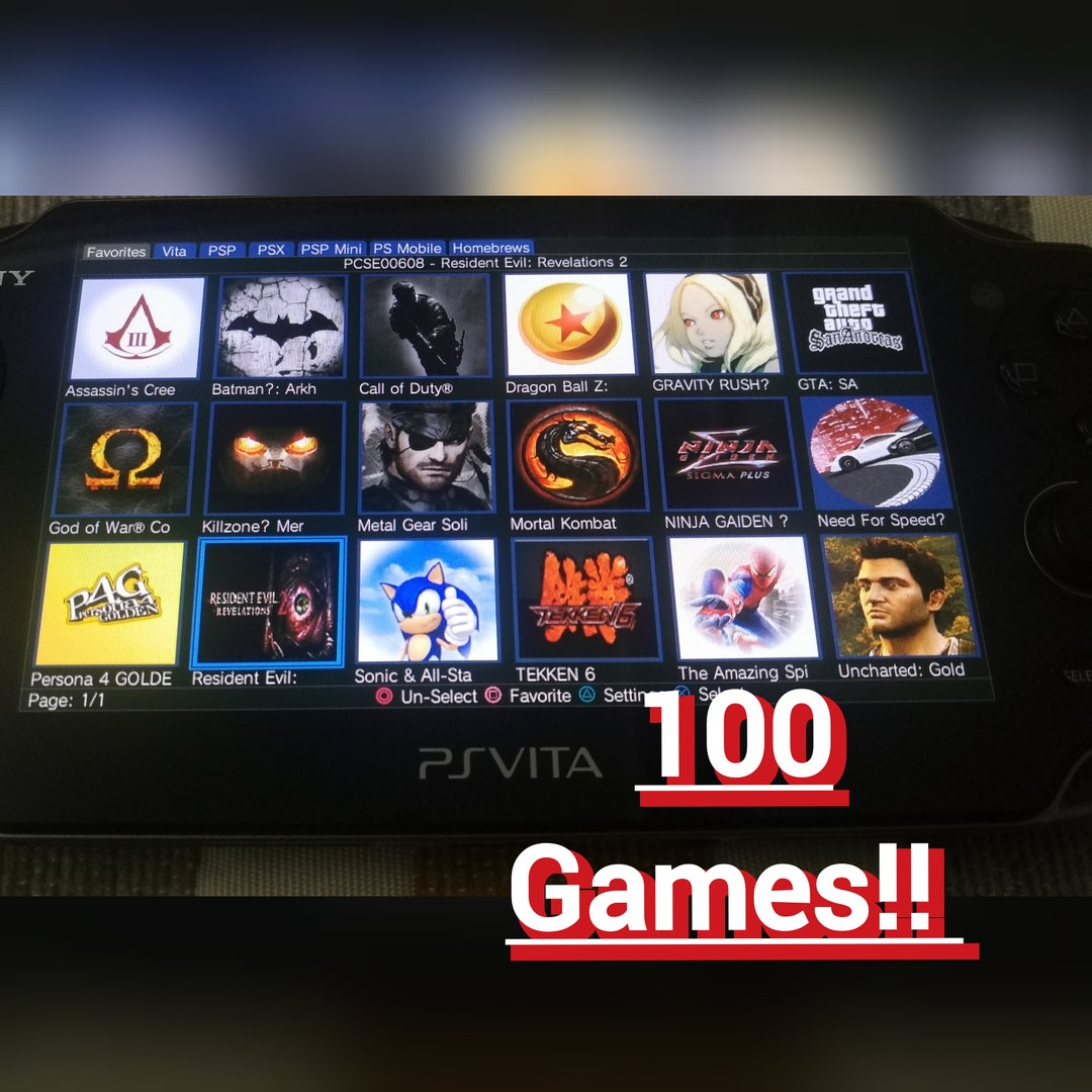 PS Vita Henkaku Mod 100 Games & 10000 Retro Games Snes Nes Etsy