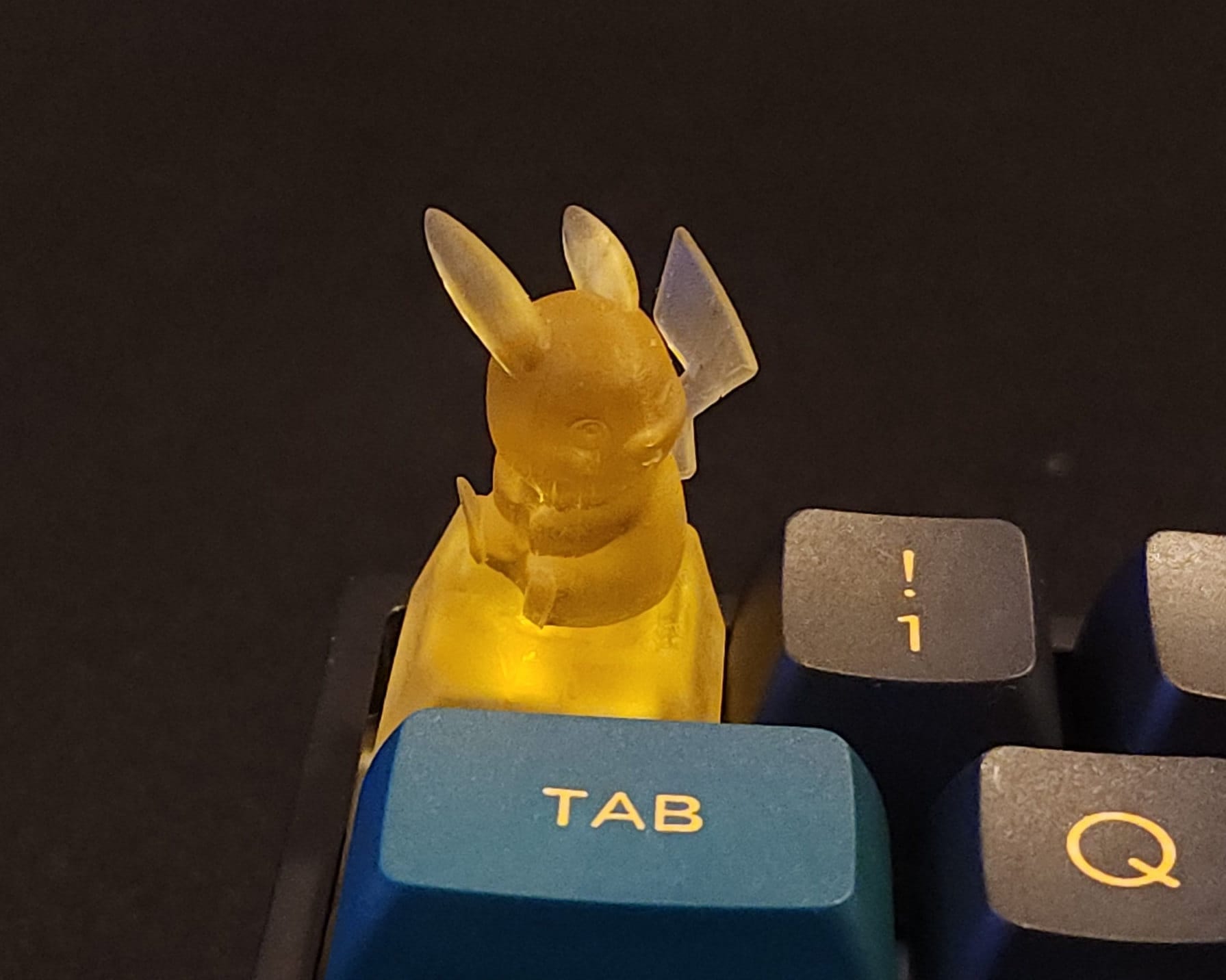 Pikachu RGB Custom Artisan Keycap Etsy