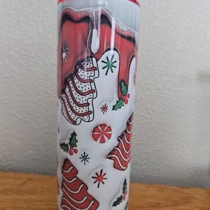 Holiday Tumbler, Sublimation Christmas Trees 20oz