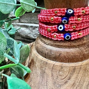 Pink mal de ojo pulserita