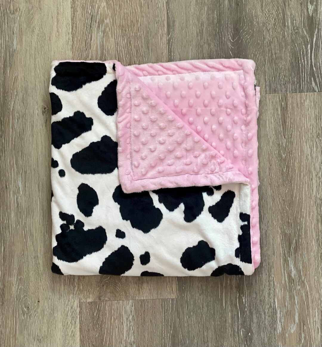 Cow Print Baby Blanket Girl Cow Print Baby Blanket Cow Print Etsy