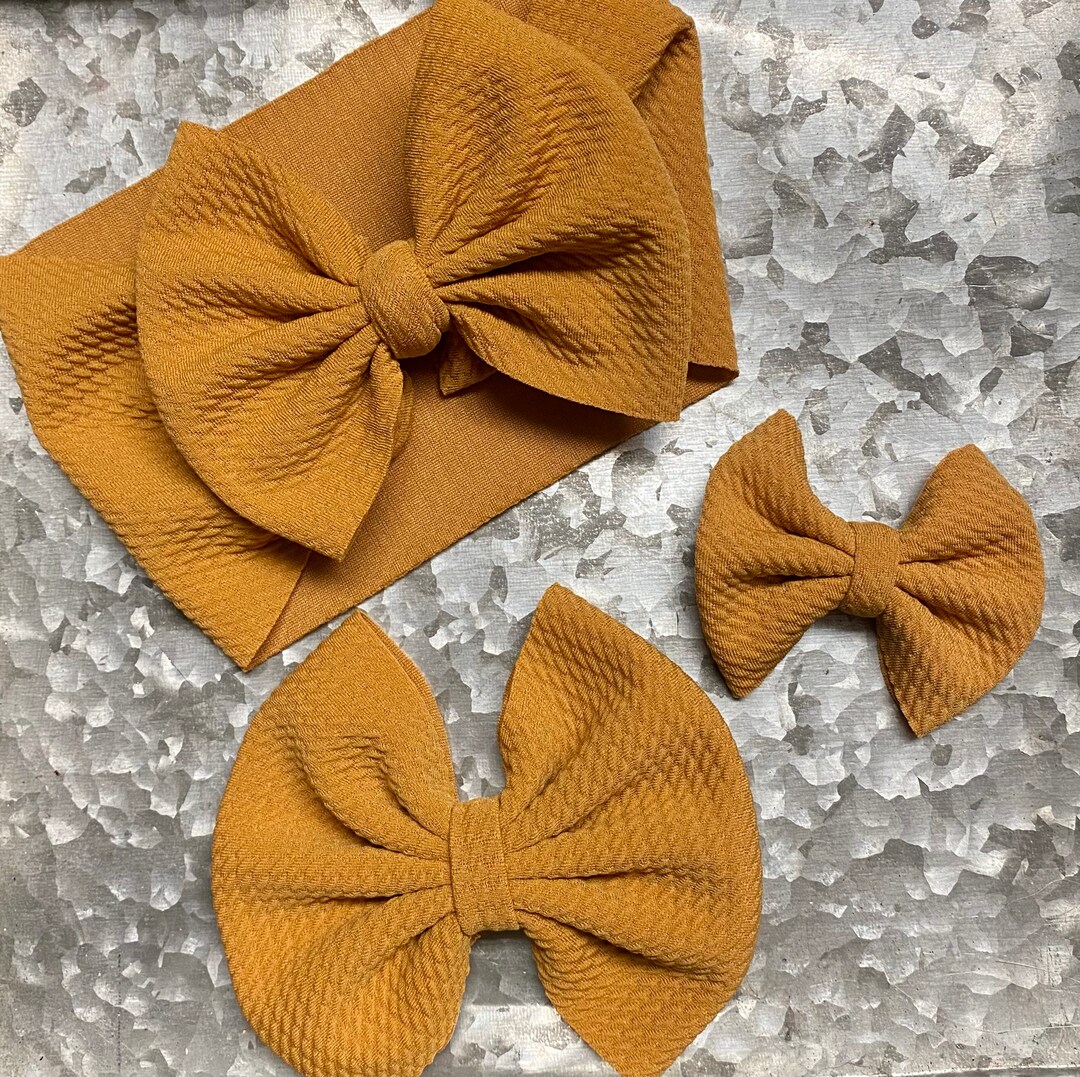 Fall Bows Halloween Bows Mustard Bows Baby Bows Fall Etsy