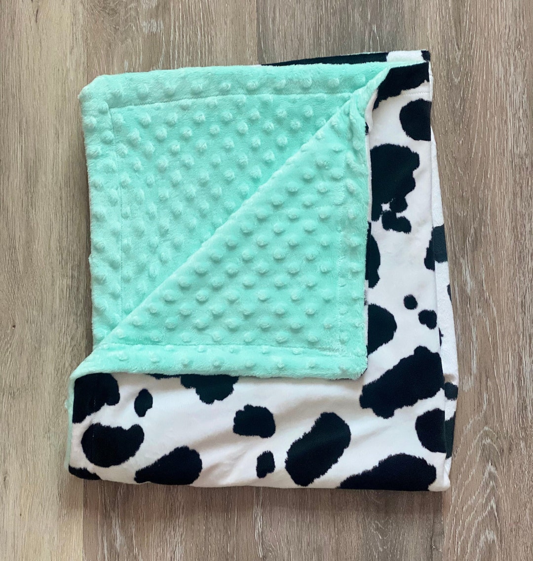 Cow Print Baby Blanket Baby Boy Baby Blanket Baby Shower Etsy