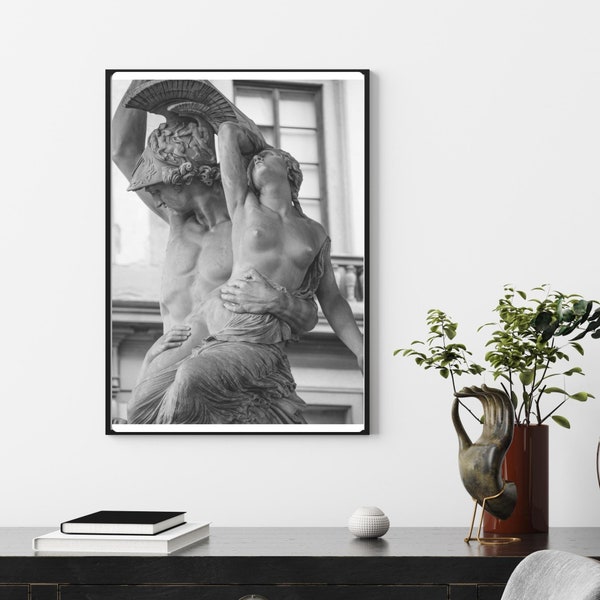 Greek godness statue black and white digital wall art, Ancient greek poster download Sculpture photo digital printable, Ancient greek home