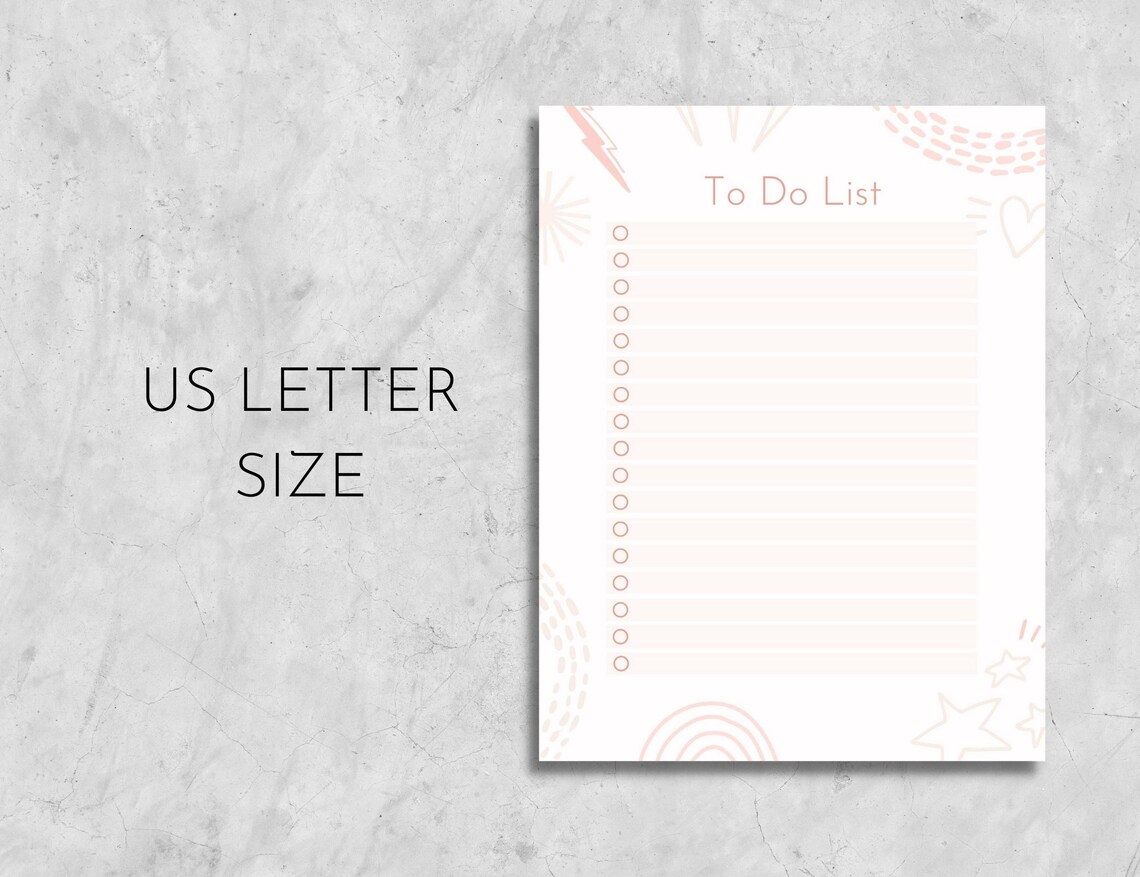 Girl Power to Do List Printable To-do List Digital Download for Girls