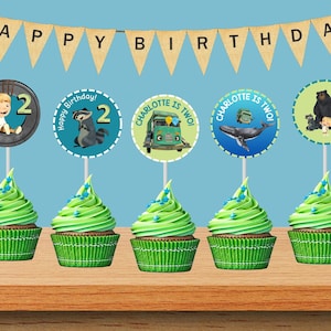 Trash Truck Show - Cupcake Toppers - Verjaardag