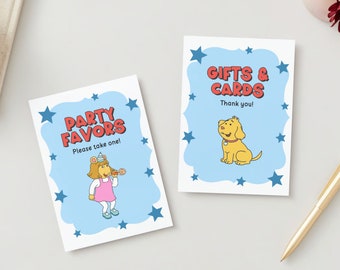 Arthur Show - Party Signs - Birthday - Kids - Instant Download