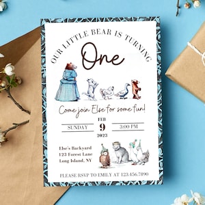 Little Bear Books - Little Bear Show - Birthday - Invitation - Toddler - Baby