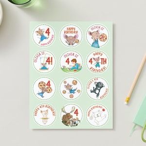If You Give a Mouse a Cookie - Cupcake Toppers - Birthday - Digital Download - Personalized