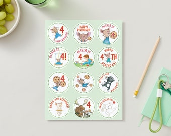 If You Give a Mouse a Cookie - Cupcake Toppers - Birthday - Digital Download - Personalized