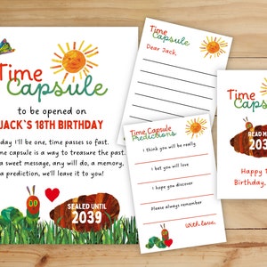 Time Capsule First Birthday - Very Hungry Caterpillar - Time Capsule Printable