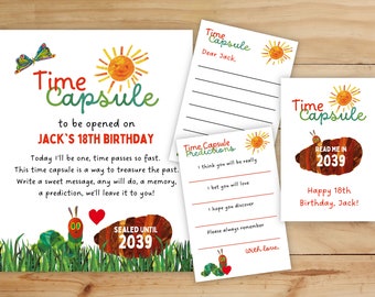 Hungry Caterpillar 1st Birthday Time Capsule: Printable PDF