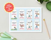 Mouse Cookie Thank You Tags: Editable Birthday Party Favors (Digital Download)