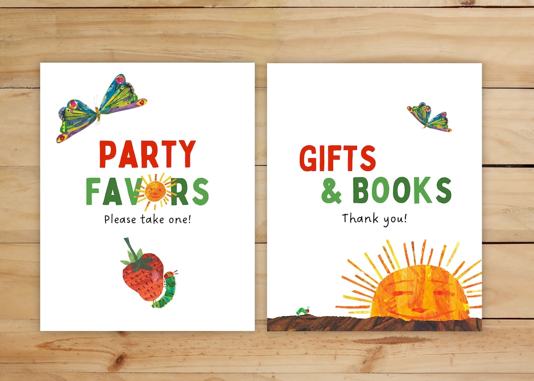 The Very Hungry Caterpillar Party Signs: Favors, Gifts, Books (PDF ...