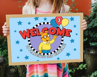 Arthur - Cartel de bienvenida de cumpleaños - Programa de TV - Póster