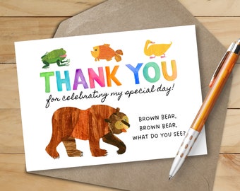 Brown Bear, Brown Bear - Birthday - Thank You Card