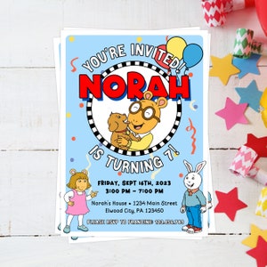 Arthur TV Show - Birthday Invitation