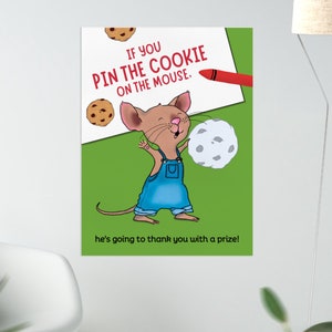 If You Give a Mouse a Cookie - Birthday - Party Game - Pin The Cookie on the Mouse