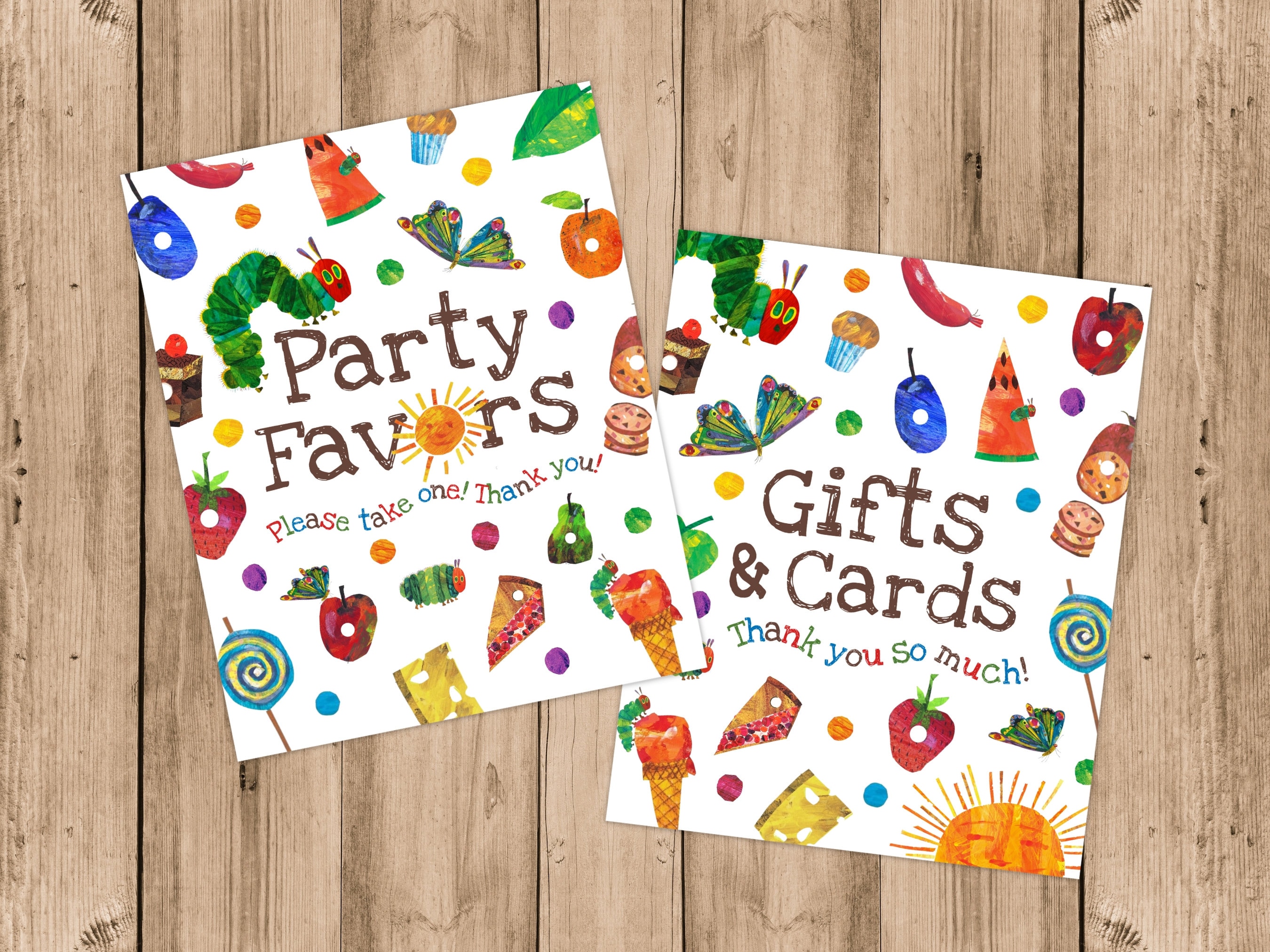 Hungry Caterpillar Party Signs: Favors & Gifts (PDF) - Etsy