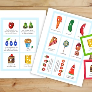 Rups erg hongerig - Voedseletiketten - Voedseletiketten - Verjaardagsfeestje - Babyshower