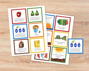 Very Hungry Caterpillar - Food Tags - Food Labels - Birthday Party - Baby Shower