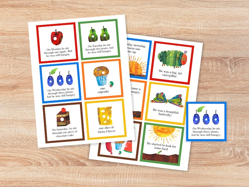 Very Hungry Caterpillar - Food Tags - Food Labels - Birthday Party - Baby Shower image 1