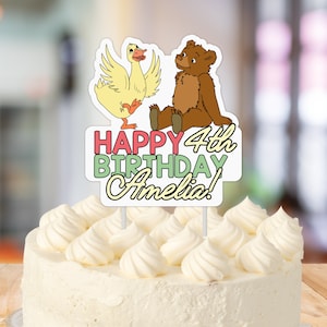 Little Bear Cake Topper - Birthday - Custom - TV show - Digital File