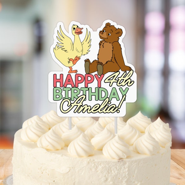 Little Bear Cake Topper - Birthday - Custom - TV show - Digital File