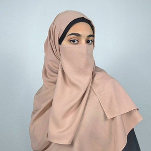 Halve nikabs rayon viscose (verkrijgbaar in het kort)