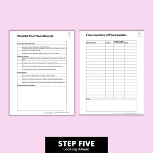 Printable Prom Checklists, High School Prom Planning Checklist, Prom ...