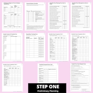Printable Prom Checklists, High School Prom Planning Checklist, Prom ...