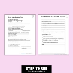 Printable Prom Checklists, High School Prom Planning Checklist, Prom ...