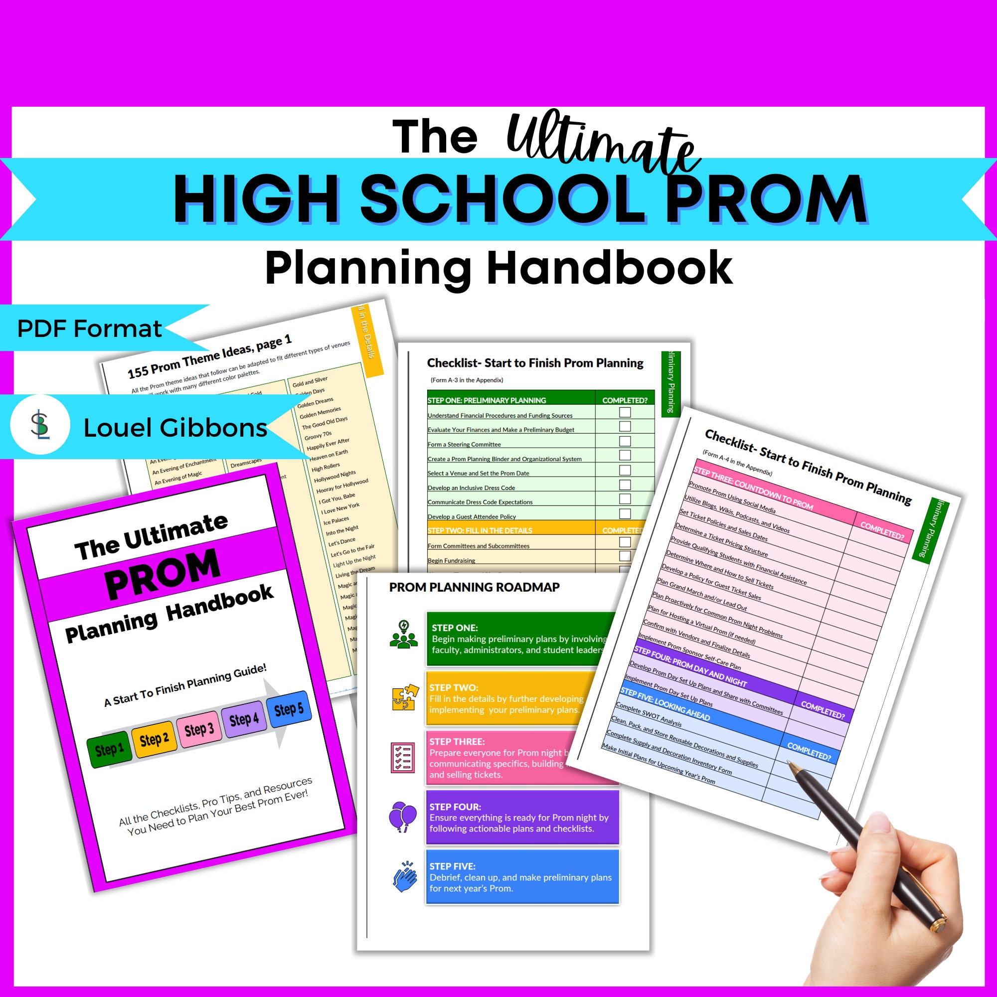 Prom Planning Checklists, Teacher's Guide to Prom Planning, High School