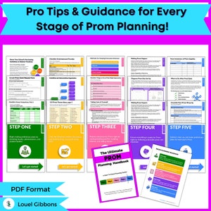 High school prom planning handbook, prom planning checklists, prom planner, prom sponsor tips, how to plan a prom, prom event planner, high school prom, prom checklist