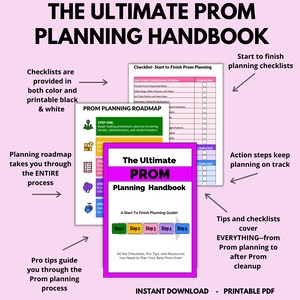 High school prom planning handbook, prom planning checklists, prom planner, prom sponsor tips, how to plan a prom, prom event planner, high school prom, prom checklist