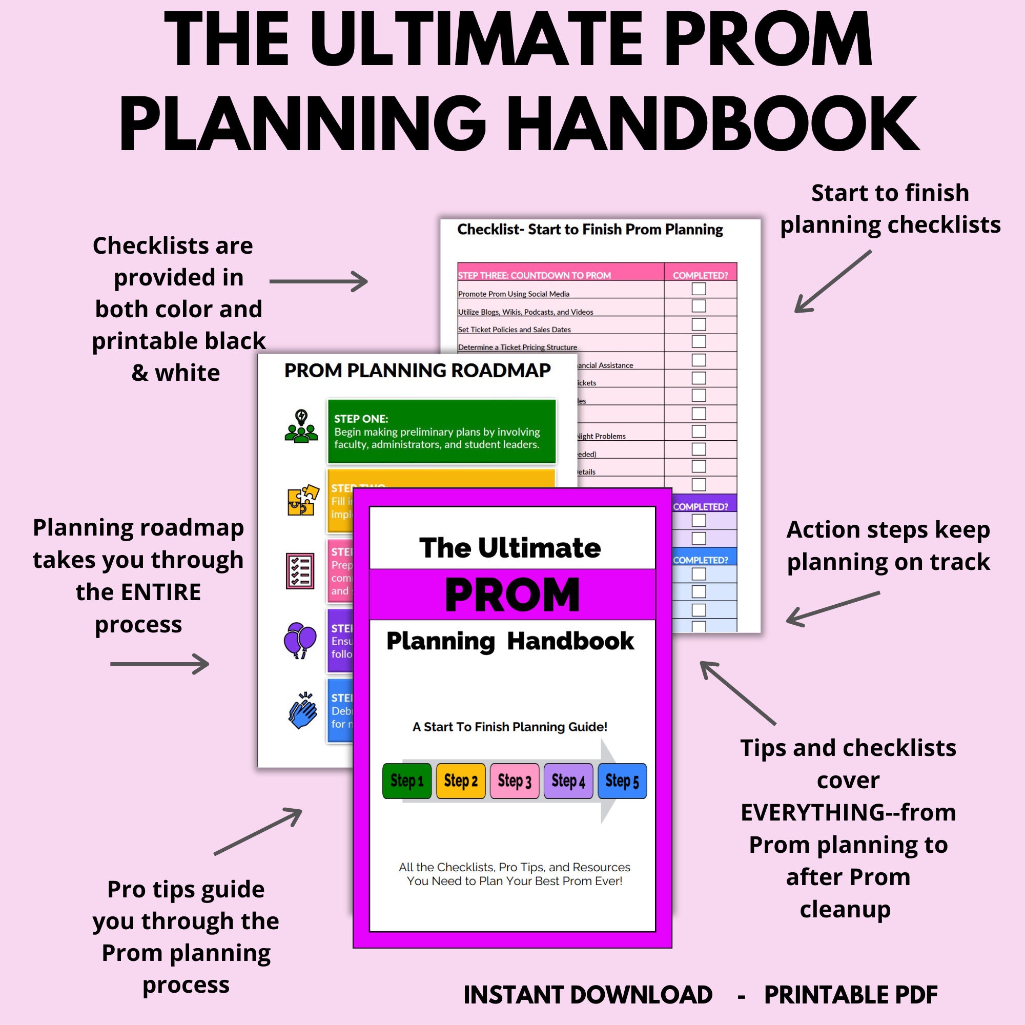 Prom Planning Checklists, Teacher's Guide to Prom Planning, High School