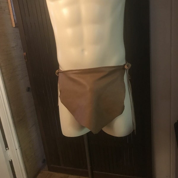 Handmade men's loincloth 100% Top Grade Italian leather. Side ties, G/Jock Combo