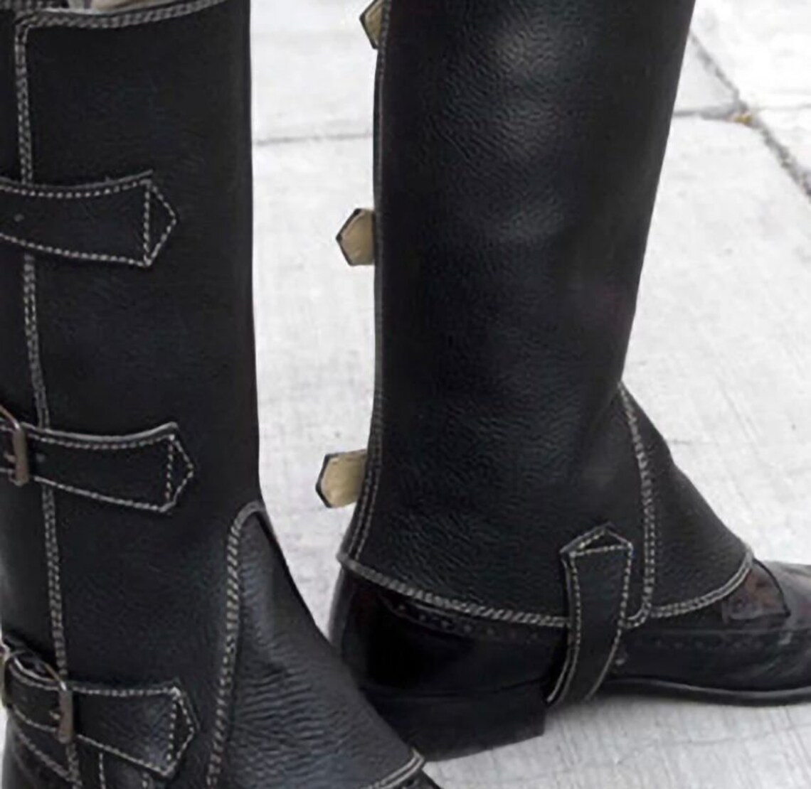 Medieval Armor Half Chaps Leather Gaiter Viking Scout Unisex Etsy