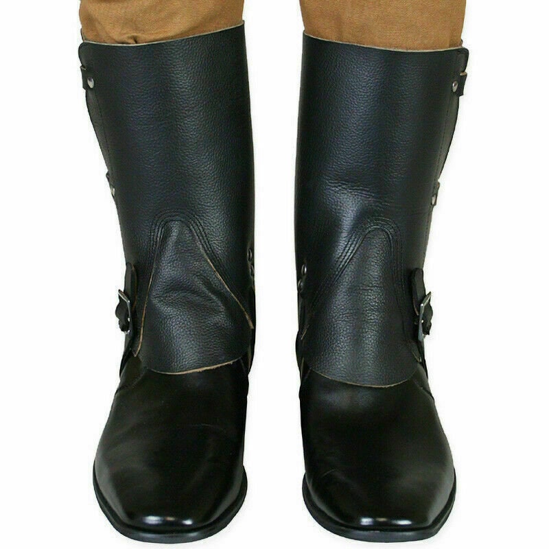 Medieval Gaiter Armor Military Shoe Boot Cover Leather Half Etsy