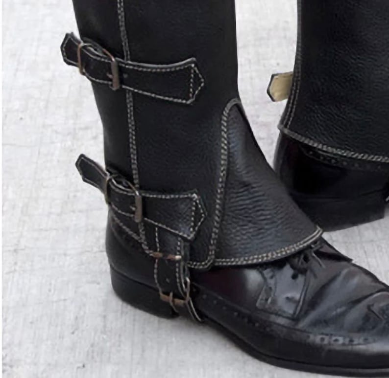 Medieval Armor Half Chaps Leather Gaiter Viking Scout Unisex Etsy